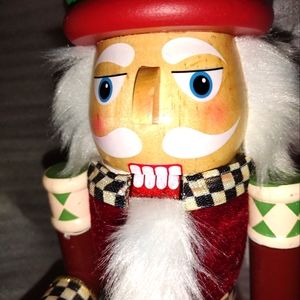 Festive Nutcracker with Red and White Accents